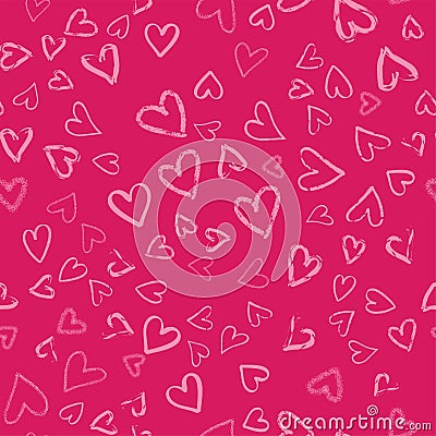 Hearts seamless pattern Vector Illustration